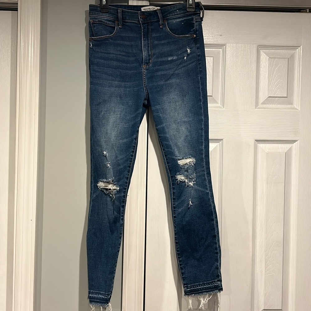 A&F super skinny high rise jeans